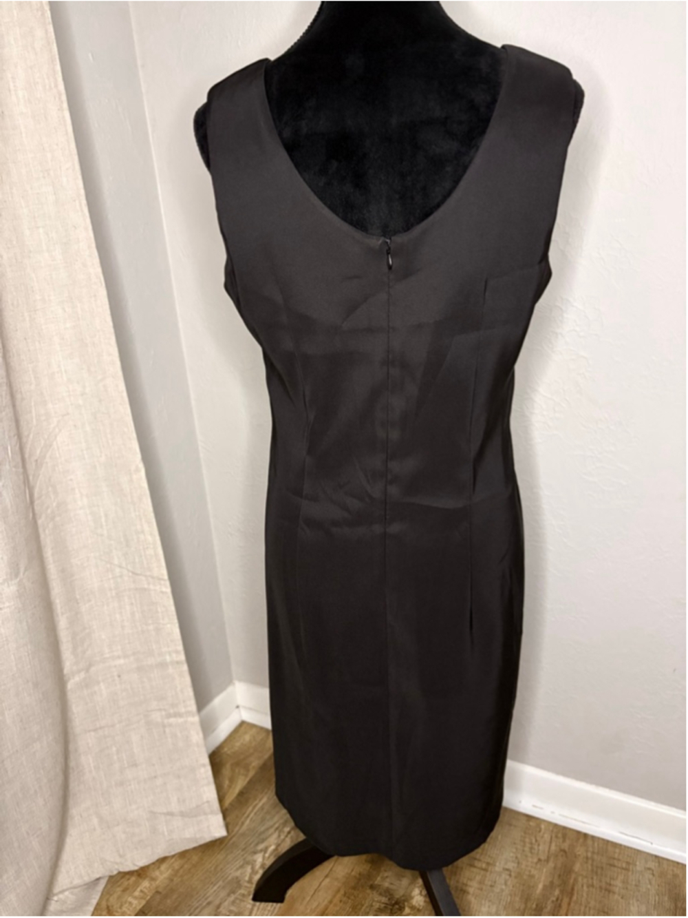Connected Apparel Black Sleeveless Dress Size 12 - Picture 3 of 5